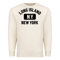 Sandshell long island ny gym style distressed amber print Premium Sweatshirt - artisFamous