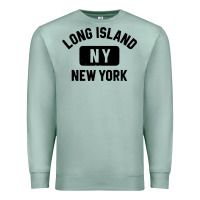 Seafoam long island ny gym style distressed amber print Premium Sweatshirt - artisFamous