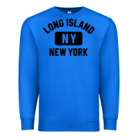 True Royal long island ny gym style distressed amber print Premium Sweatshirt - artisFamous