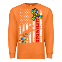 Carrot mens distressed dinosaur autism dad usa flag Premium Sweatshirt - artisFamous