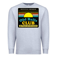 Heather Grey mens old balls club 40 years awesome Premium Sweatshirt - artisFamous