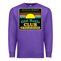 Purple mens old balls club 40 years awesome Premium Sweatshirt - artisFamous