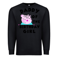 Black mens peppa pig daddy of the birthday Premium Sweatshirt - artisFamous