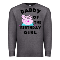 Charcoal Heather mens peppa pig daddy of the birthday Premium Sweatshirt - artisFamous