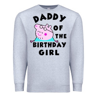 Heather Grey mens peppa pig daddy of the birthday Premium Sweatshirt - artisFamous