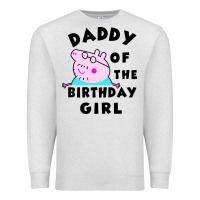 Oatmeal Heather mens peppa pig daddy of the birthday Premium Sweatshirt - artisFamous