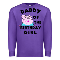 Purple mens peppa pig daddy of the birthday Premium Sweatshirt - artisFamous