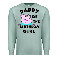 Seafoam mens peppa pig daddy of the birthday Premium Sweatshirt - artisFamous