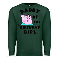 Sports Green mens peppa pig daddy of the birthday Premium Sweatshirt - artisFamous