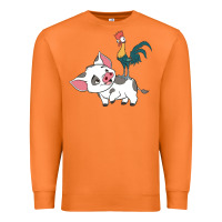 Carrot hei hei rooster and pig funny cartoon Premium Sweatshirt - artisFamous