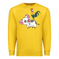 Lemon hei hei rooster and pig funny cartoon Premium Sweatshirt - artisFamous