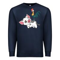 Navy hei hei rooster and pig funny cartoon Premium Sweatshirt - artisFamous