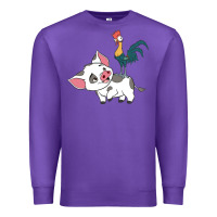 Hei Hei Rooster And Pig Funny Cartoon Premium Sweatshirt | Teevron