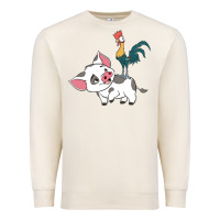 Sandshell hei hei rooster and pig funny cartoon Premium Sweatshirt - artisFamous