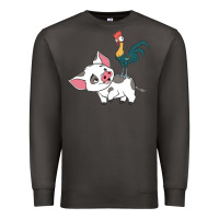 Smoke hei hei rooster and pig funny cartoon Premium Sweatshirt - artisFamous