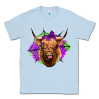 Dusty Blue halloween highland cow Classic Tee - Jasminsmagicworld