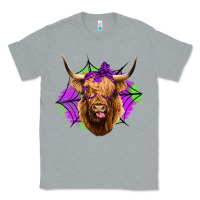 Heather Grey halloween highland cow Classic Tee - Jasminsmagicworld