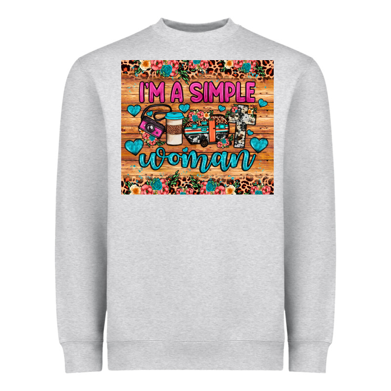 I'm A Simple Woman Heavyweight Sweatshirt by JahusDesignShop | Teevron