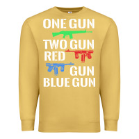 Antique Gold one gun two gun red gun blue gun Premium Sweatshirt - artisFamous