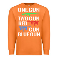 Carrot one gun two gun red gun blue gun Premium Sweatshirt - artisFamous