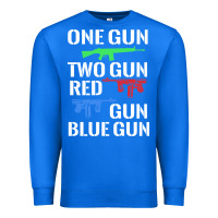 True Royal one gun two gun red gun blue gun Premium Sweatshirt - artisFamous