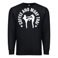 Black caffè e muay thai divertente Premium Sweatshirt - artisFamous