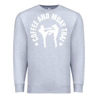 Heather Grey caffè e muay thai divertente Premium Sweatshirt - artisFamous