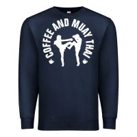 Navy caffè e muay thai divertente Premium Sweatshirt - artisFamous