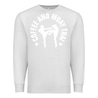 Oatmeal Heather caffè e muay thai divertente Premium Sweatshirt - artisFamous