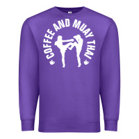 Purple caffè e muay thai divertente Premium Sweatshirt - artisFamous