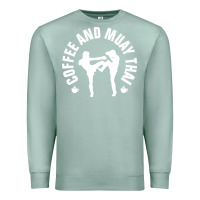 Seafoam caffè e muay thai divertente Premium Sweatshirt - artisFamous