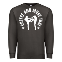 Smoke caffè e muay thai divertente Premium Sweatshirt - artisFamous