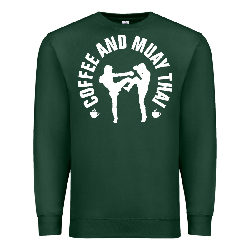 Caffè E Muay Thai Divertente Premium Sweatshirt by artisFamous | Teevron