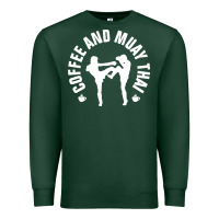 Sports Green caffè e muay thai divertente Premium Sweatshirt - artisFamous