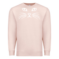 Pale Pink cat face Premium Sweatshirt - artisFamous