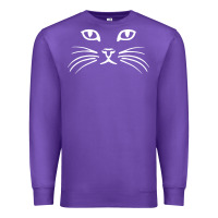 Purple cat face Premium Sweatshirt - artisFamous