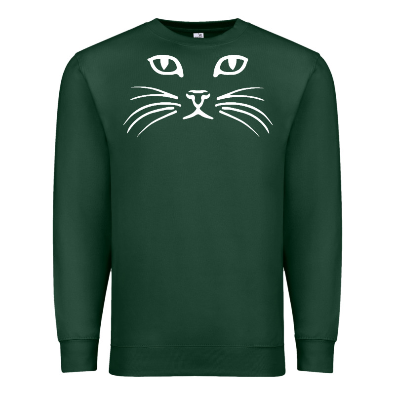Cat Face Premium Sweatshirt by artisFamous | Teevron