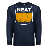 Navy neat whiskey glass Premium Sweatshirt - artisFamous