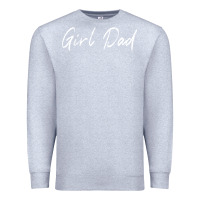 Heather Grey girl dad Premium Sweatshirt - artisFamous