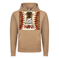 Vintage Coffee Baseball Mom Messy Bun Vintage Hoodie - CowhideDigitalArt
