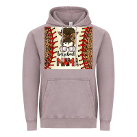 Vintage Zinc Baseball Mom Messy Bun Vintage Hoodie - CowhideDigitalArt