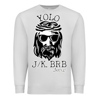 Dove Grey funny jesus easter yolo jk brb Premium Sweatshirt - artisFamous