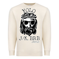 Sandshell funny jesus easter yolo jk brb Premium Sweatshirt - artisFamous