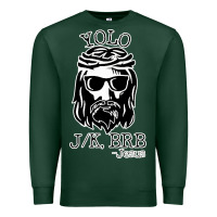 Sports Green funny jesus easter yolo jk brb Premium Sweatshirt - artisFamous