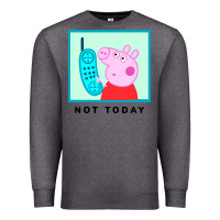 Charcoal Heather peppa pig not today Premium Sweatshirt - artisFamous