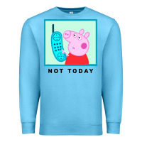 Ocean Blue peppa pig not today Premium Sweatshirt - artisFamous
