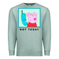 Seafoam peppa pig not today Premium Sweatshirt - artisFamous