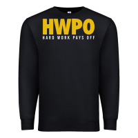 Black HWPO - HARD WORK PAYS OFF Premium Sweatshirt - artisFamous