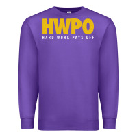 Purple HWPO - HARD WORK PAYS OFF Premium Sweatshirt - artisFamous