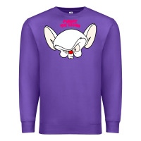 Purple pinky and the brain big face Premium Sweatshirt - artisFamous